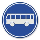 Indicator pentru banda obligatorie pentru autobuze